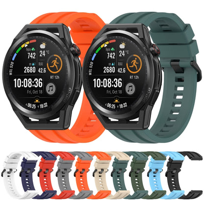 For Huawei Watch GT Runner Long & Short Sports Solid Color Silicone Watch Band Set(Dark Green) by buy2fix