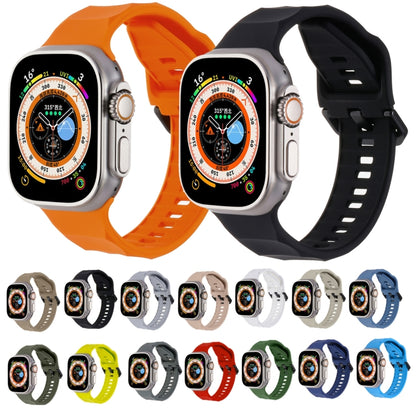 For Apple Watch SE 44mm Ripple Silicone Sports Watch Band(Dark Green) - Watch Bands by buy2fix | Online Shopping UK | buy2fix