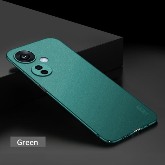 For OPPO K11X 5G MOFI Fandun Series Frosted PC Ultra-thin All-inclusive Phone Case(Green) - OPPO Cases by MOFI | Online Shopping UK | buy2fix