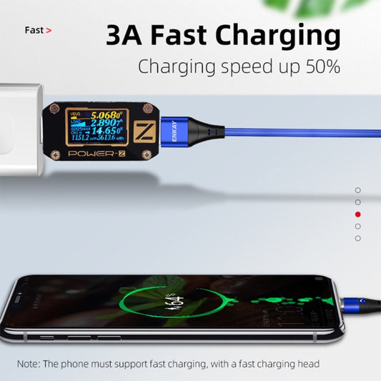 ENKAY 2 in 1 3A USB to 8 Pin + Type-C Magnetic Fast Charging Data Cable, Length:2m(Red) - Charging Cable & Head by ENKAY | Online Shopping UK | buy2fix