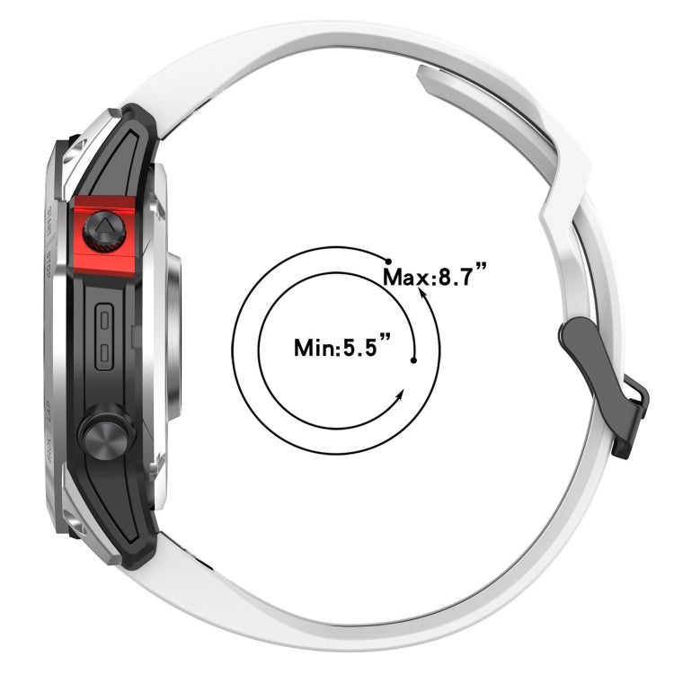 For Garmin Fenix 6 Pro Two Color Reverse Buckle 22mm Silicone Watch Band(Blue+White) - Watch Bands by buy2fix | Online Shopping UK | buy2fix