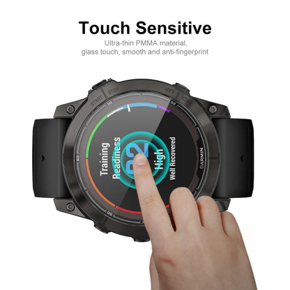 For Garmin Fenix 7 Pro 2pcs ENKAY 3D Full Coverage Soft PC Edge PMMA HD Screen Protector Film - Screen Protector by ENKAY | Online Shopping UK | buy2fix