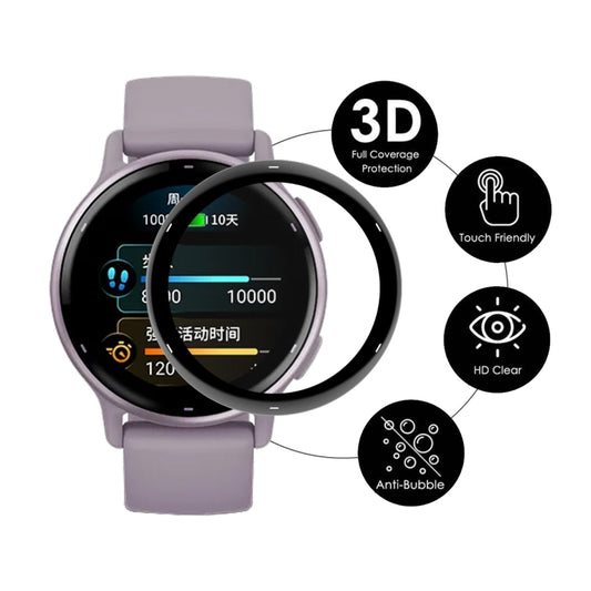 For Garmin Active 5 2pcs ENKAY 3D Full Coverage Soft PC Edge PMMA HD Screen Protector Film - Screen Protector by ENKAY | Online Shopping UK | buy2fix