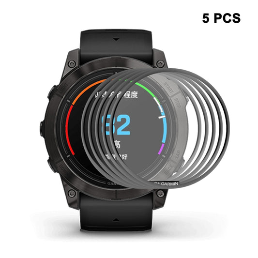 For Garmin epix Pro (Gen 2) 51mm 5pcs ENKAY 3D Full Coverage Soft PC Edge PMMA HD Screen Protector Film - Screen Protector by ENKAY | Online Shopping UK | buy2fix