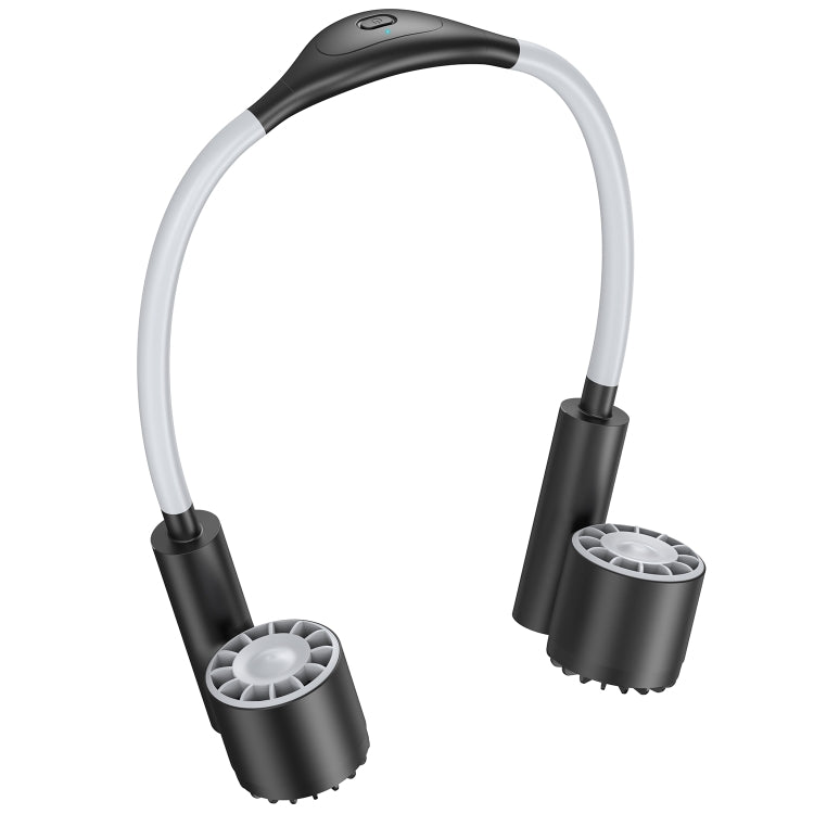 Long Life Twin-head Turbine Bladeless Neck Lazy Sports Fan(Black) by buy2fix