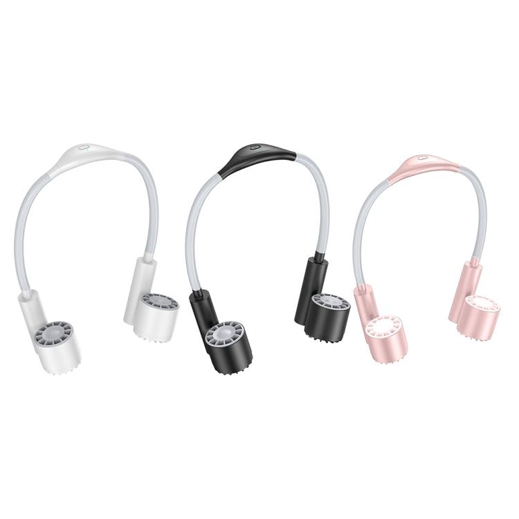 Long Life Twin-head Turbine Bladeless Neck Lazy Sports Fan(Black) by buy2fix