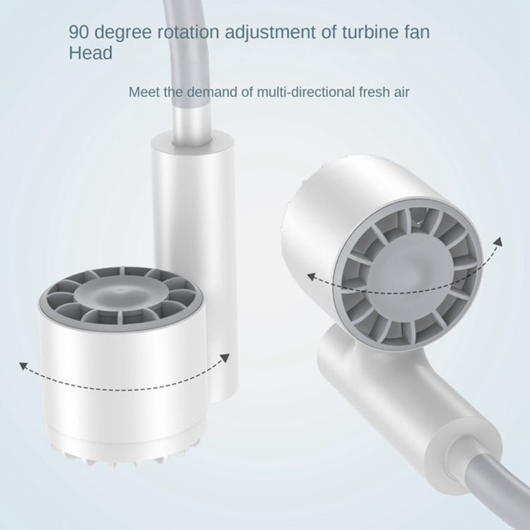 Long Life Twin-head Turbine Bladeless Neck Lazy Sports Fan(Black) by buy2fix