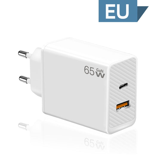 GaN PD48W Type-C PD3.0 + USB3.0 Notebook Adapter for MacBook Series ，EU Plug(White) by buy2fix