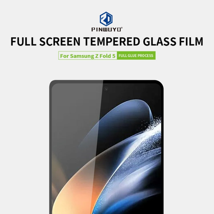 For Samsung Galaxy Z Fold5 PINWUYO 9H 2.5D Full Screen Tempered Glass Film(Black) - Galaxy Tempered Glass by PINWUYO | Online Shopping UK | buy2fix