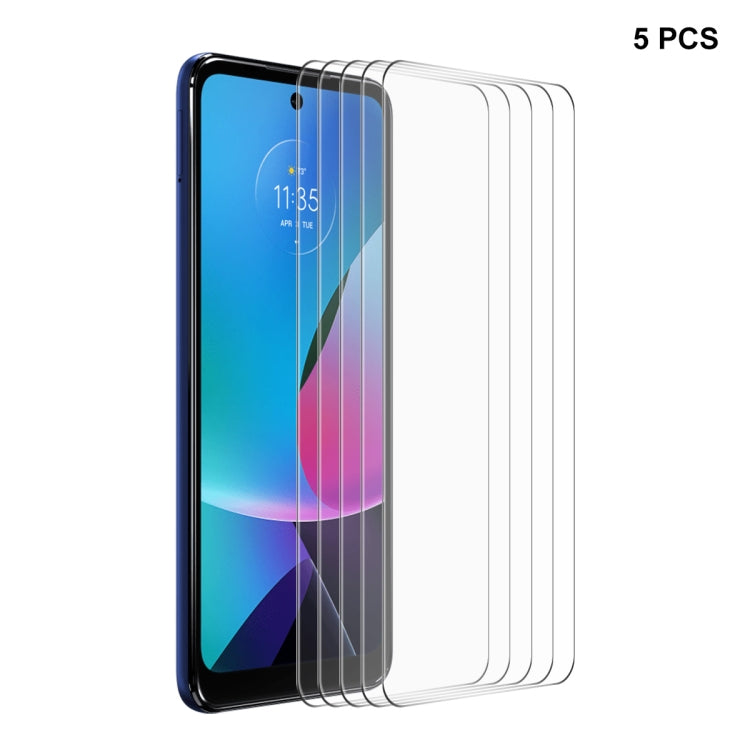 For Motorola Moto G Play 2023 5pcs ENKAY 0.26mm 9H 2.5D High Aluminum-silicon Tempered Glass Film - Motorola Tempered Glass by ENKAY | Online Shopping UK | buy2fix