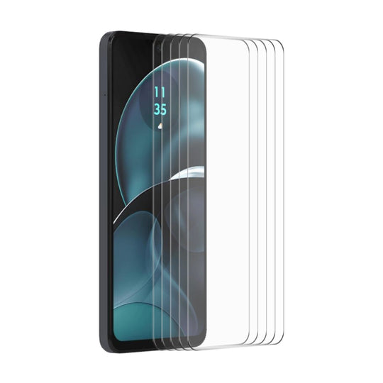 For Motorola Moto G14 / G54 5pcs ENKAY 0.26mm 9H 2.5D High Aluminum-silicon Tempered Glass Film