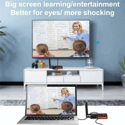 009 200m HD Video Transmitter Receiver WIFI 5.8 Wireless Display Dongle Adapter(UK Plug) by buy2fix