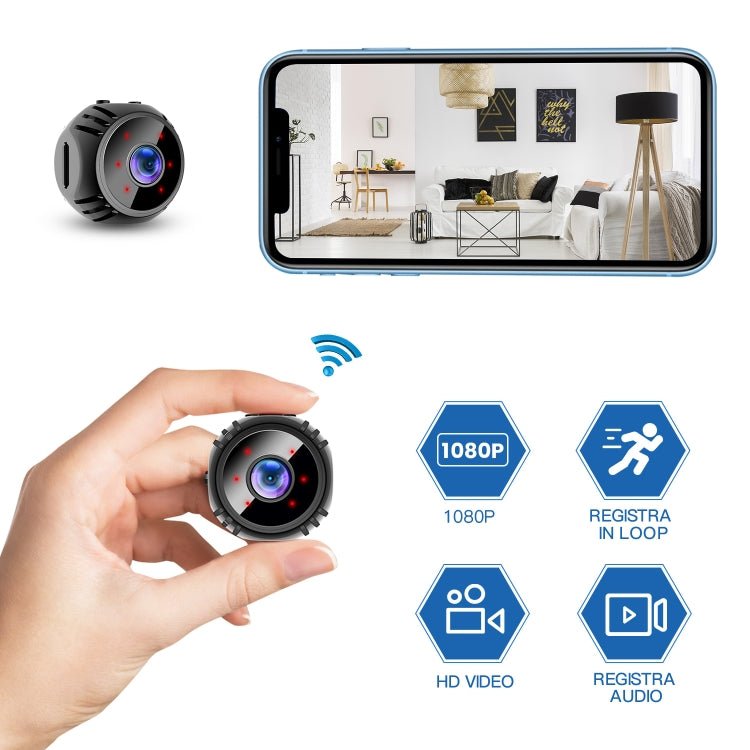 W8 Mini Camera HD 1080P Night Vision Battery Video Surveillance Wifi Smart Home Camera(White) - Mini Camera by buy2fix | Online Shopping UK | buy2fix