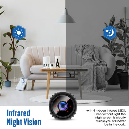 W8 Mini Camera HD 1080P Night Vision Battery Video Surveillance Wifi Smart Home Camera(White) - Mini Camera by buy2fix | Online Shopping UK | buy2fix
