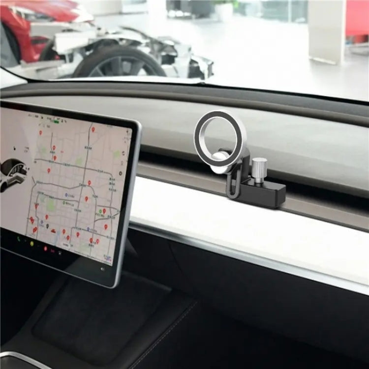 CZ-156 For Tesla Phone Holder Anti-Slip Shockproof Phone Bracket Magnetic Car Mount by buy2fix