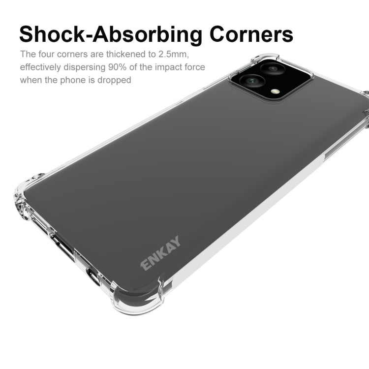 For Motorola Moto G Stylus 5G 2023 ENKAY Transparent TPU Shockproof Phone Case with Glass Film by ENKAY