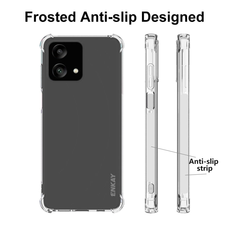 For Motorola Moto G Stylus 5G 2023 ENKAY Transparent TPU Shockproof Phone Case with Glass Film by ENKAY
