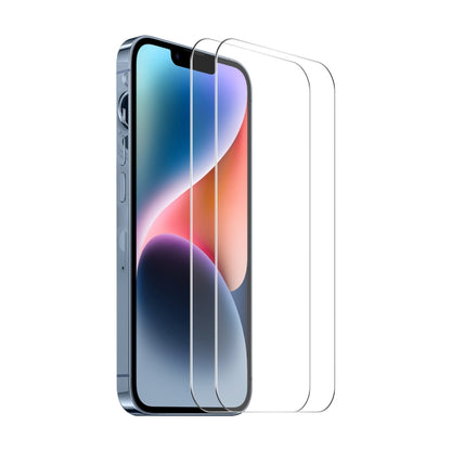 For iPhone 15 2pcs NKAY 0.26mm 9H 2.5D High Aluminum-silicon Tempered Glass Film - iPhone 15 Tempered Glass by ENKAY | Online Shopping UK | buy2fix