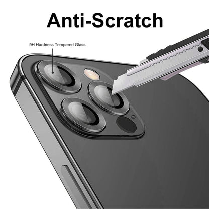 For iPhone 15 Pro / 15 Pro Max ENKAY 9H Rear Lens Aluminium Alloy Tempered Glass Film(Grey) - iPhone 15 Pro Max Tempered Glass by ENKAY | Online Shopping UK | buy2fix