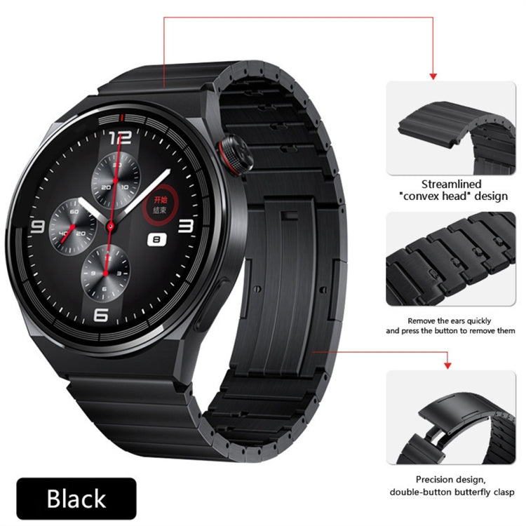 For Huawei Watch GT Runner Titanium Alloy Quick Release Watch Band(Black) by buy2fix