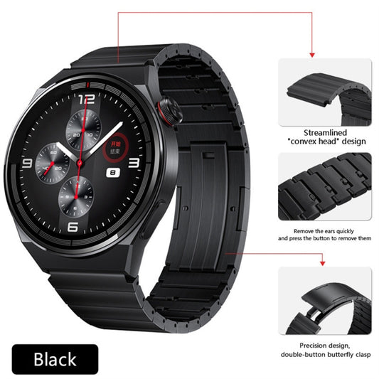 For Huawei Watch 3 Titanium Alloy Quick Release Watch Band(Black) by buy2fix