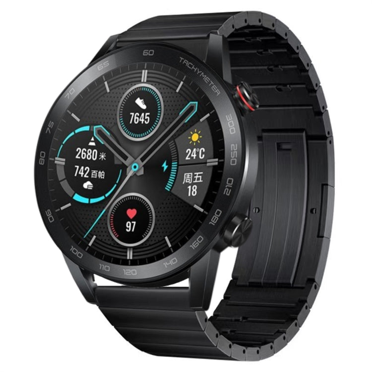 For Honor Magic Watch 2 46mm Titanium Alloy Quick Release Watch Band(Black) by buy2fix