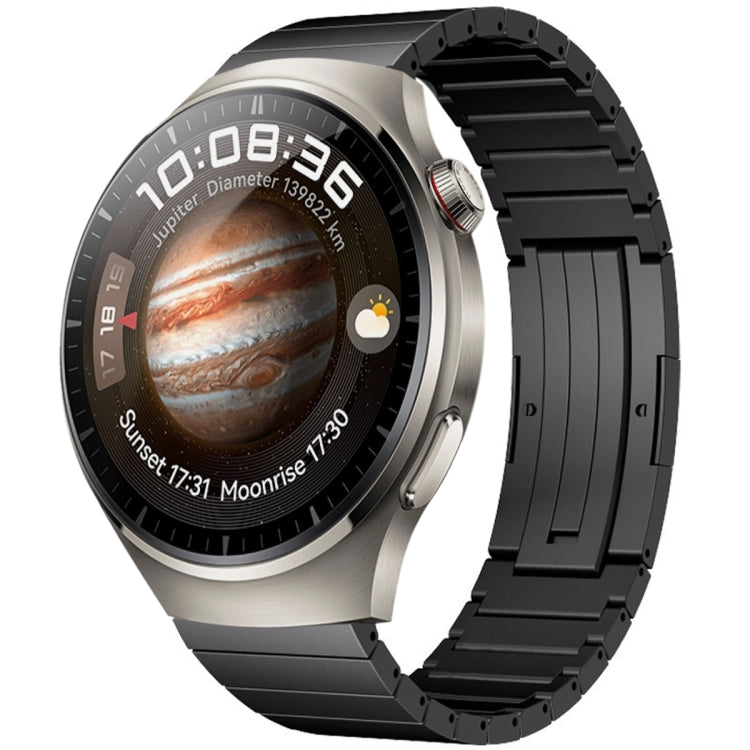 For Huawei Watch 4 / 4 Pro One Bead Titanium Alloy Watch Band(Black) by buy2fix