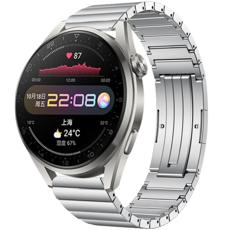 For Huawei Watch 3 Pro One Bead Titanium Alloy Watch Band(Silver) by buy2fix