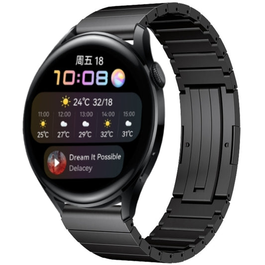 For Huawei Watch 3 One Bead Titanium Alloy Watch Band(Black) by buy2fix