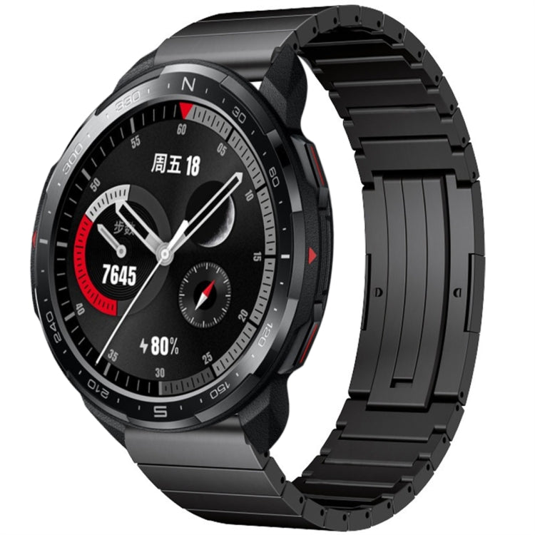 For Honor Watch GS Pro One Bead Titanium Alloy Watch Band(Black) by buy2fix