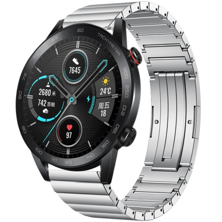 For Honor Magic Watch 2 46mm One Bead Titanium Alloy Watch Band(Silver) by buy2fix