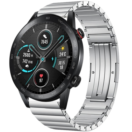 For Honor Magic Watch 2 46mm One Bead Titanium Alloy Watch Band(Silver) by buy2fix