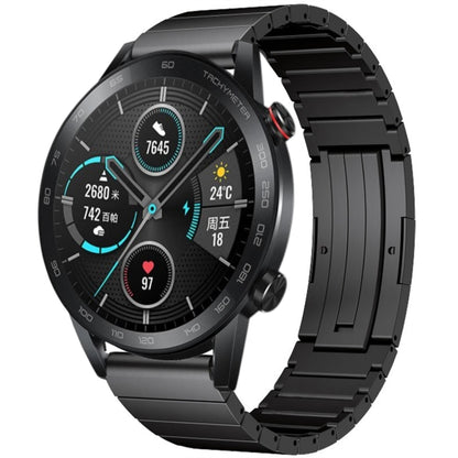 For Honor Magic Watch 2 46mm One Bead Titanium Alloy Watch Band(Black) by buy2fix