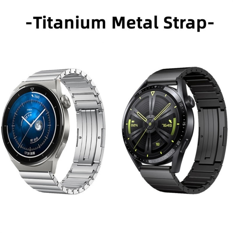 For Huawei Watch GT 2 46mm One Bead Titanium Alloy Watch Band(Black) by buy2fix