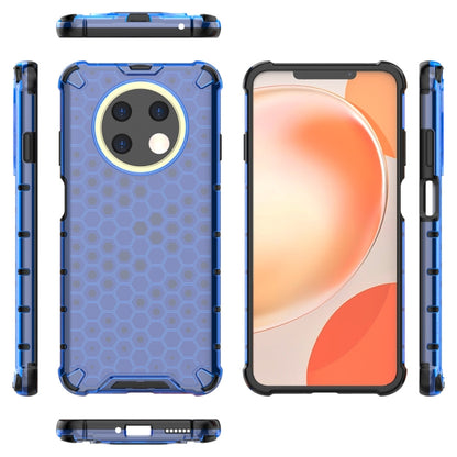 For Huawei Y91 Shockproof Honeycomb Phone Case(Blue) - Huawei Cases by buy2fix | Online Shopping UK | buy2fix