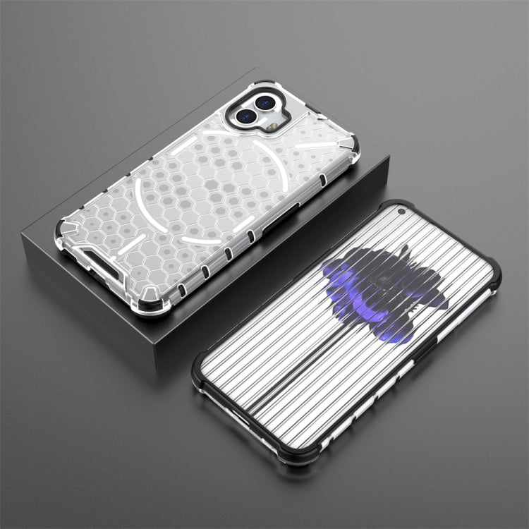 For Nothing Phone 2 Shockproof Honeycomb Phone Case(White) - Nothing Cases by buy2fix | Online Shopping UK | buy2fix