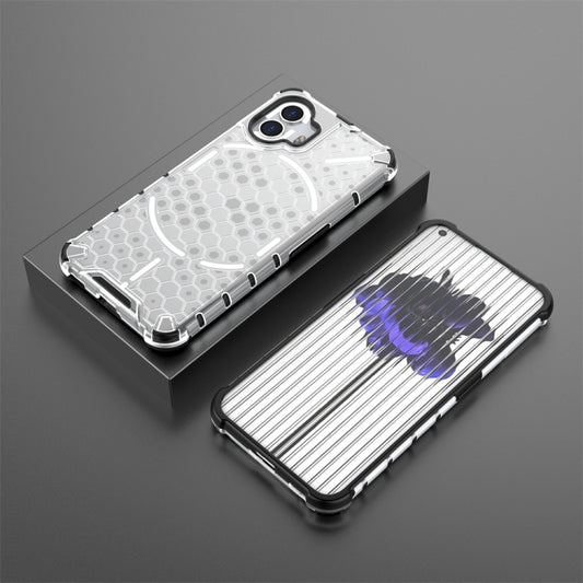 For Nothing Phone 2 Shockproof Honeycomb Phone Case(White) - Nothing Cases by buy2fix | Online Shopping UK | buy2fix