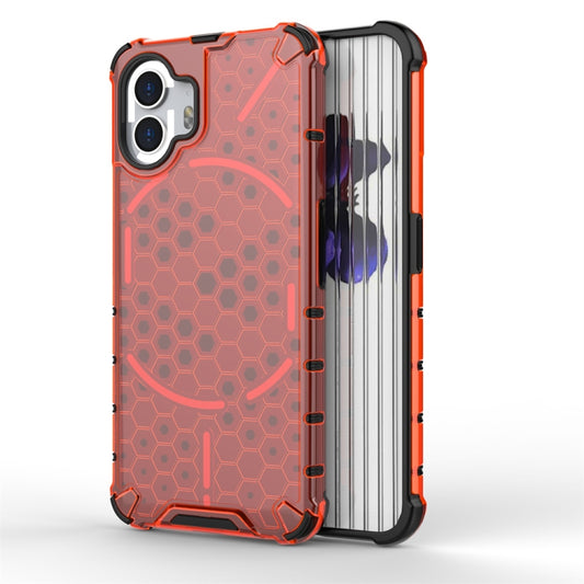 For Nothing Phone 2 Shockproof Honeycomb Phone Case(Red) - Nothing Cases by buy2fix | Online Shopping UK | buy2fix