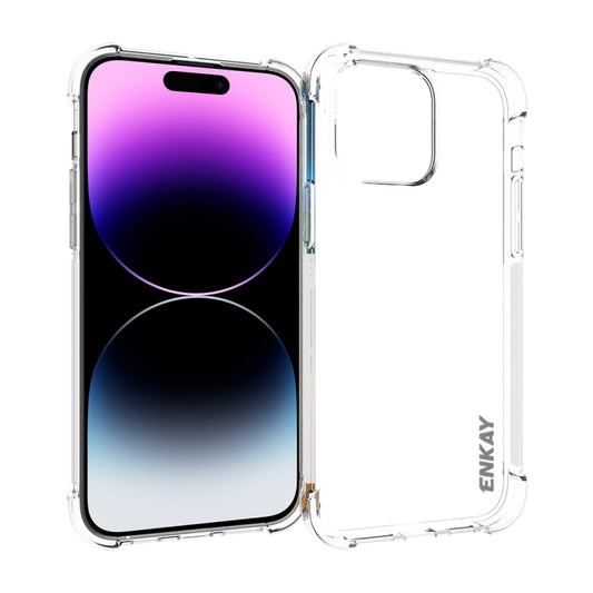 For iPhone 15 Pro ENKAY Hat-Prince Transparent TPU Shockproof Phone Case - iPhone 15 Pro Cases by ENKAY | Online Shopping UK | buy2fix