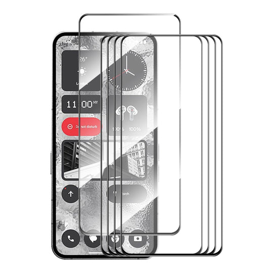 For Nothing Phone 2 5pcs ENKAY Full Glue High Aluminum-silicon Tempered Glass Film