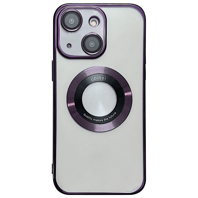 For iPhone 14 Electroplating Magsafe TPU Phone Case(Purple) - iPhone 14 Cases by buy2fix | Online Shopping UK | buy2fix