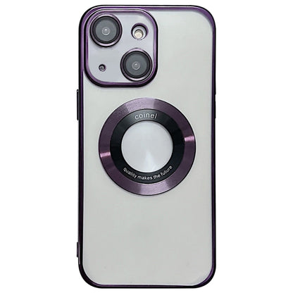 For iPhone 14 Electroplating Magsafe TPU Phone Case(Purple) - iPhone 14 Cases by buy2fix | Online Shopping UK | buy2fix