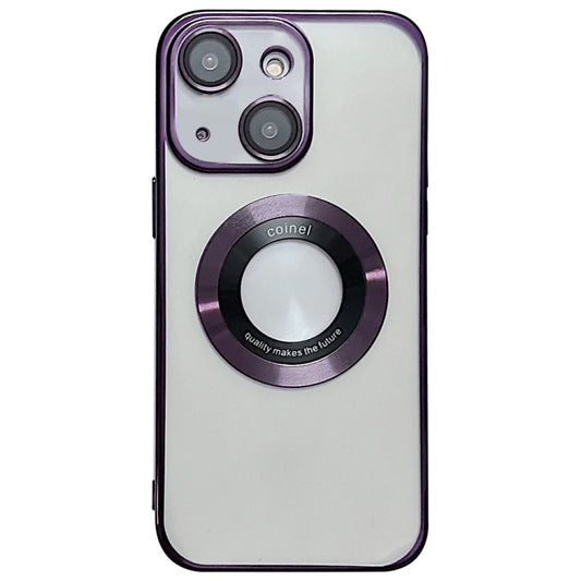 For iPhone 14 Electroplating Magsafe TPU Phone Case(Purple) - iPhone 14 Cases by buy2fix | Online Shopping UK | buy2fix