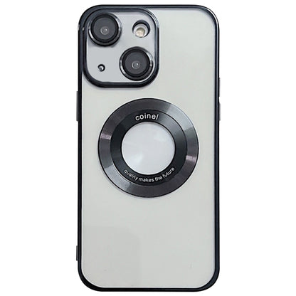 For iPhone 14 Electroplating Magsafe TPU Phone Case(Black) by buy2fix