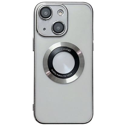 For iPhone 14 Electroplating Magsafe TPU Phone Case(Silvery) - iPhone 14 Cases by buy2fix | Online Shopping UK | buy2fix