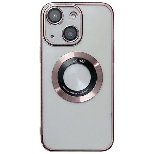For iPhone 15 Electroplating Magsafe TPU Phone Case(Rose) - iPhone 15 Cases by buy2fix | Online Shopping UK | buy2fix