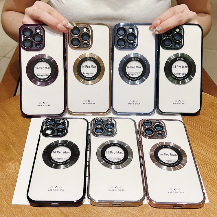 For iPhone 15 Pro Max Electroplating Magsafe TPU Phone Case(Purple) - iPhone 15 Pro Max Cases by buy2fix | Online Shopping UK | buy2fix