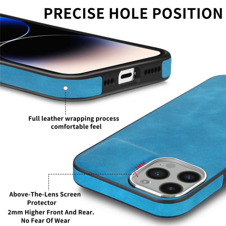 For iPhone 14 Pro Max Skin-Feel Electroplating TPU Shockproof Phone Case(Blue) - iPhone 14 Pro Max Cases by buy2fix | Online Shopping UK | buy2fix