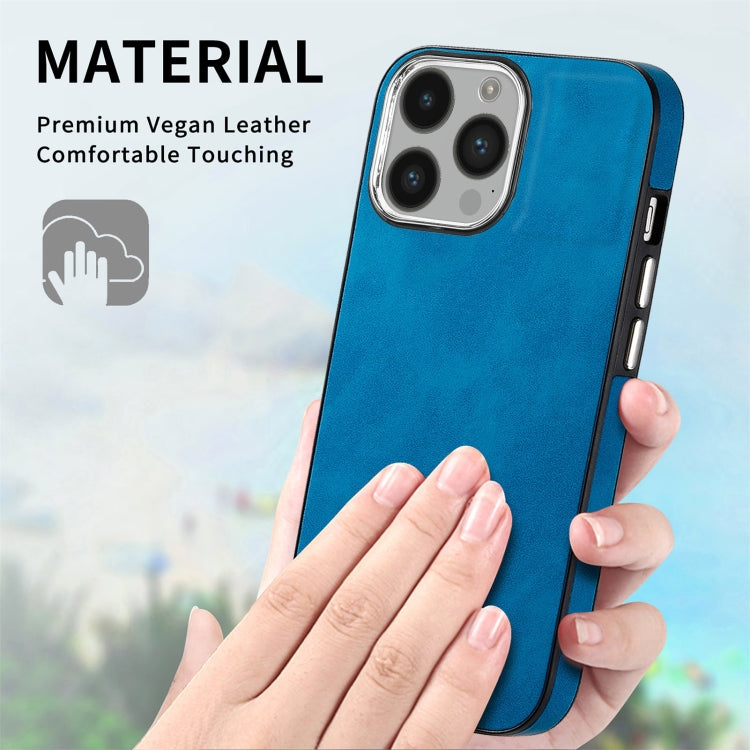 For iPhone 14 Pro Max Skin-Feel Electroplating TPU Shockproof Phone Case(Blue) - iPhone 14 Pro Max Cases by buy2fix | Online Shopping UK | buy2fix