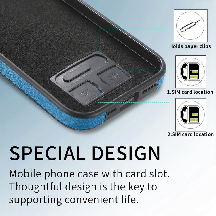 For iPhone 14 Pro Max Skin-Feel Electroplating TPU Shockproof Phone Case(Blue) - iPhone 14 Pro Max Cases by buy2fix | Online Shopping UK | buy2fix